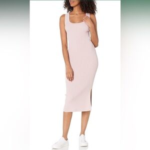 Pink Sleeveless Midi Dress